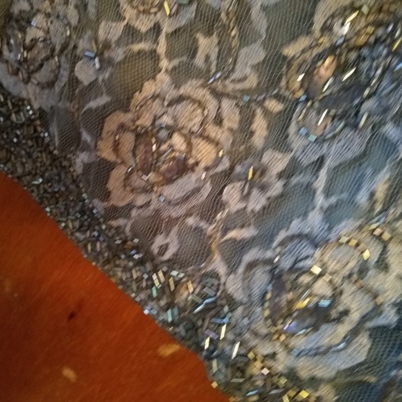 💛HP💙 VTG Grey Beaded Evening Top  by Candlelight & Champayne NWOT - Picture 2 of 8